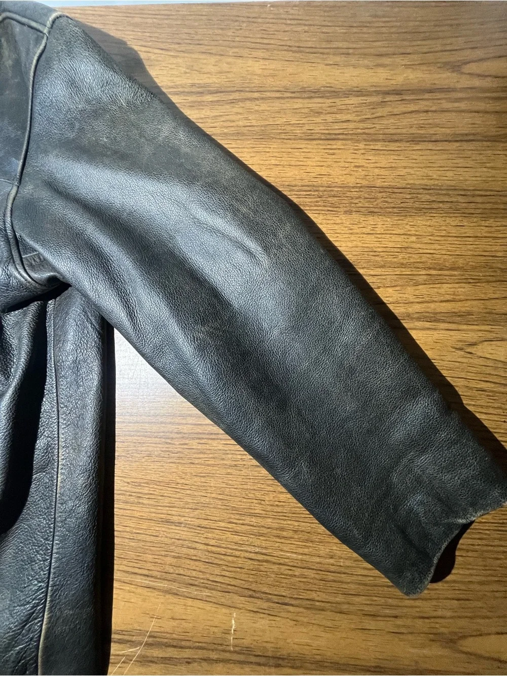 Vintage Andrew Marc Wilsons Leather Distressed Brown Leather Jacket MENS L 74847